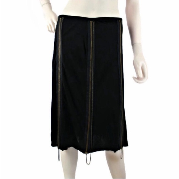 JEAN PAUL GAULTIER Femme Vintage RayonSwagger Skirt Zippers
